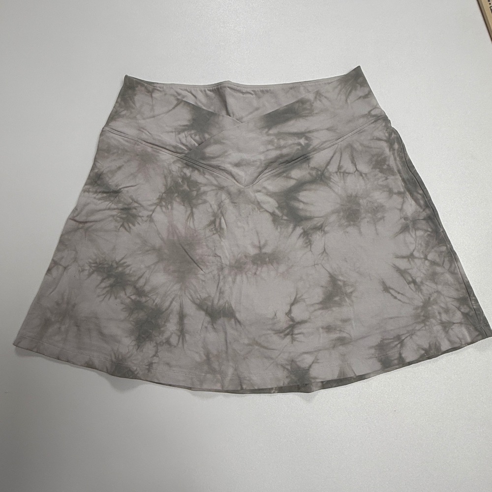 PINK Victoria's Secret Skort Tie Dye Grey Crossover Waist XL Activewear